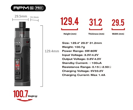 Smok RPM 5 Pro Kit Özellikleri
